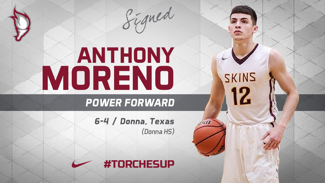 Anthony Moreno of Donna, Texas, was announced on Tuesday as the sixth signee of the 2018 recruiting class by head coach Jack Defreitas.
