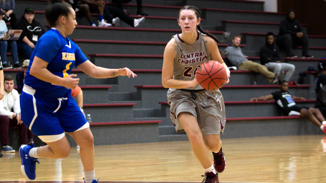 CCCB freshman Skylar Beck scored five points on Friday during the Saints' 68-45 loss to Providence University College.